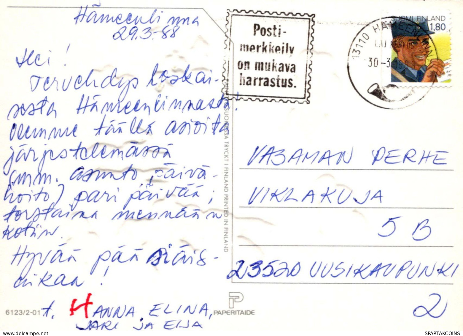 EASTER RABBIT Vintage Postcard CPSM #PBO546.A - Pâques