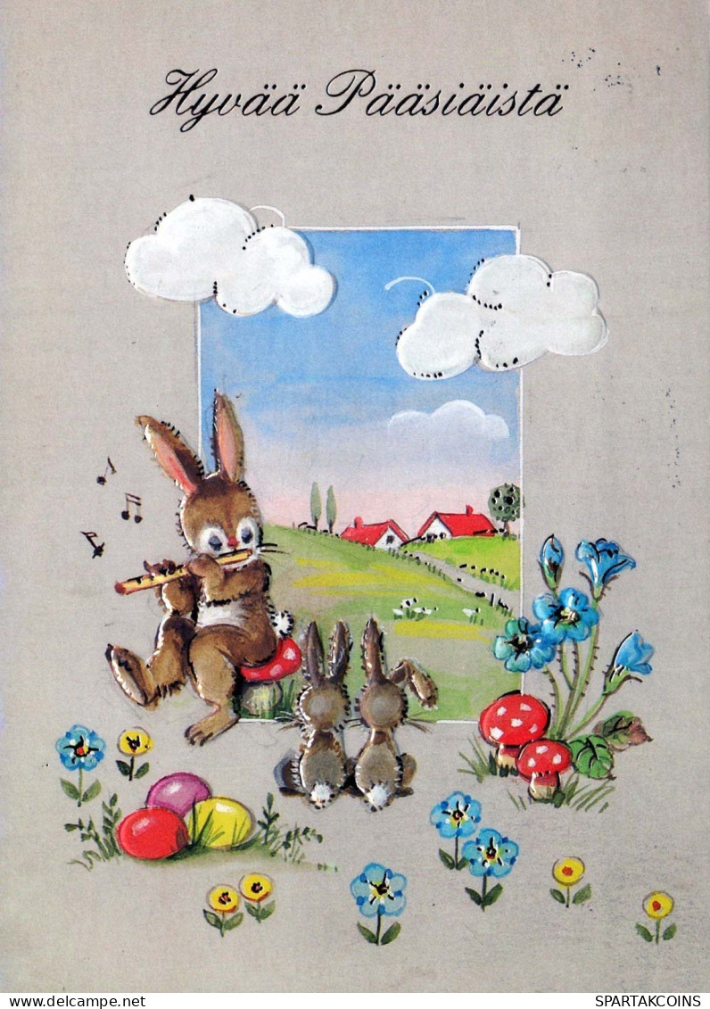 EASTER RABBIT Vintage Postcard CPSM #PBO546.A - Easter