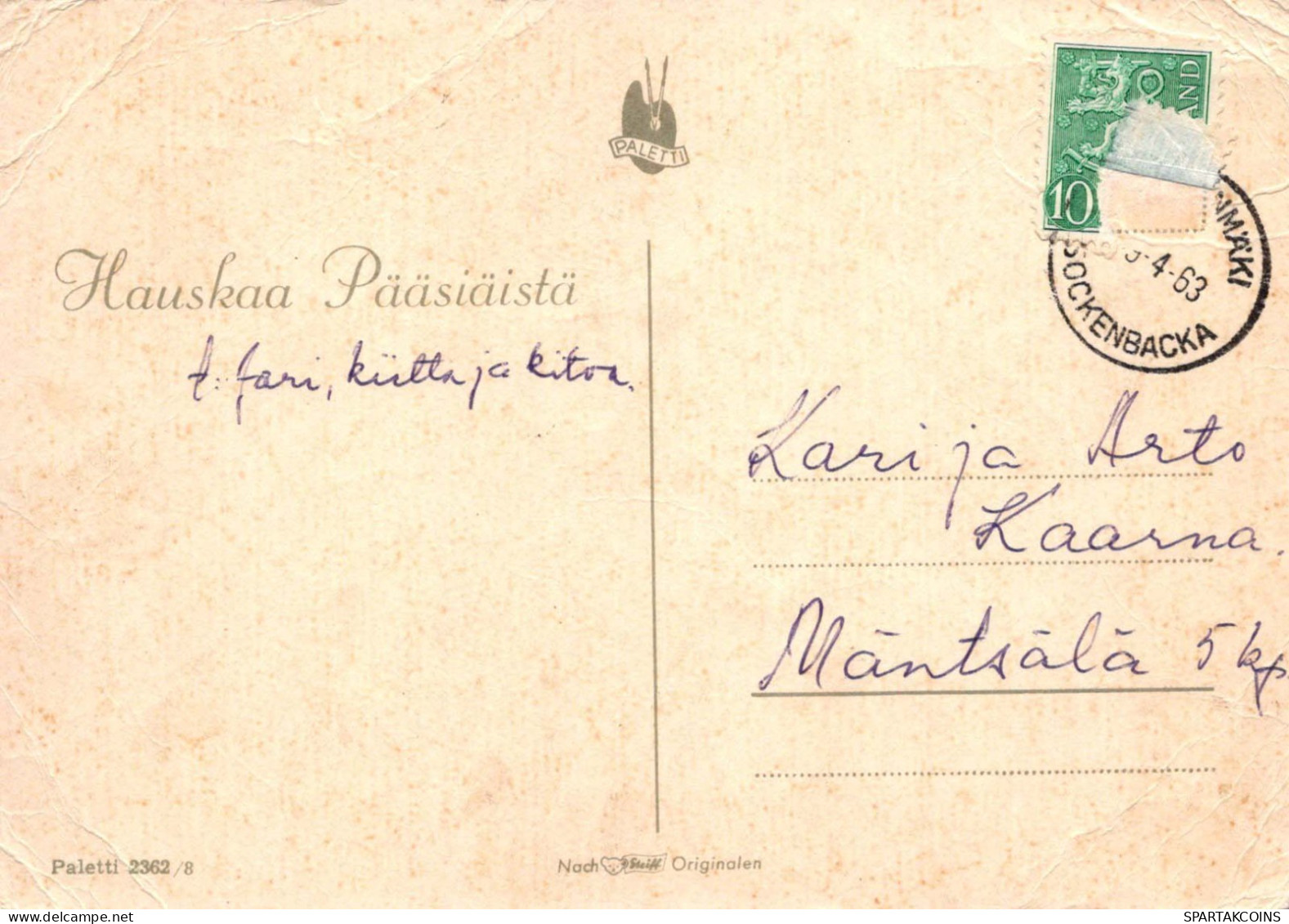 PÂQUES LAPIN Vintage Carte Postale CPSM #PBO519.A - Ostern