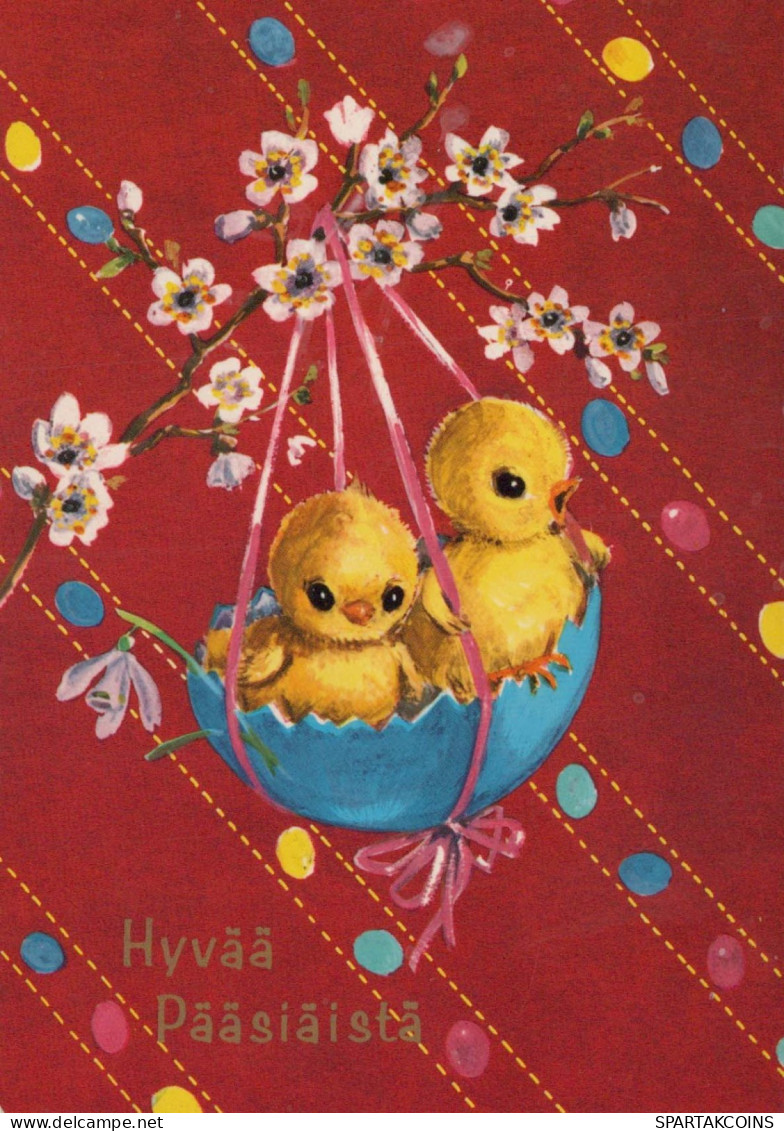 PÂQUES POULET ŒUF Vintage Carte Postale CPSM #PBO724.A - Easter