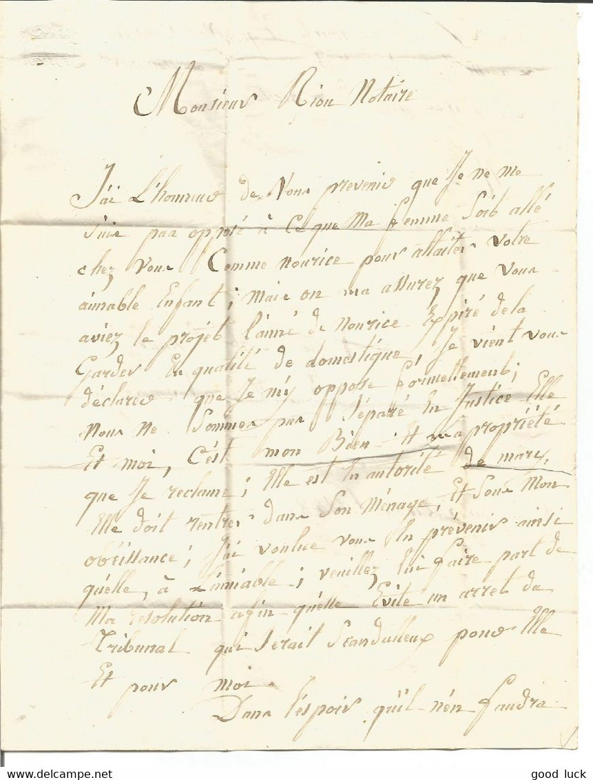 GUINGAMP 1848 COTES DU NORD P.P. ROUGE LOCAL POUR GUINGAMP LETTRE COVER - 1801-1848: Précurseurs XIX