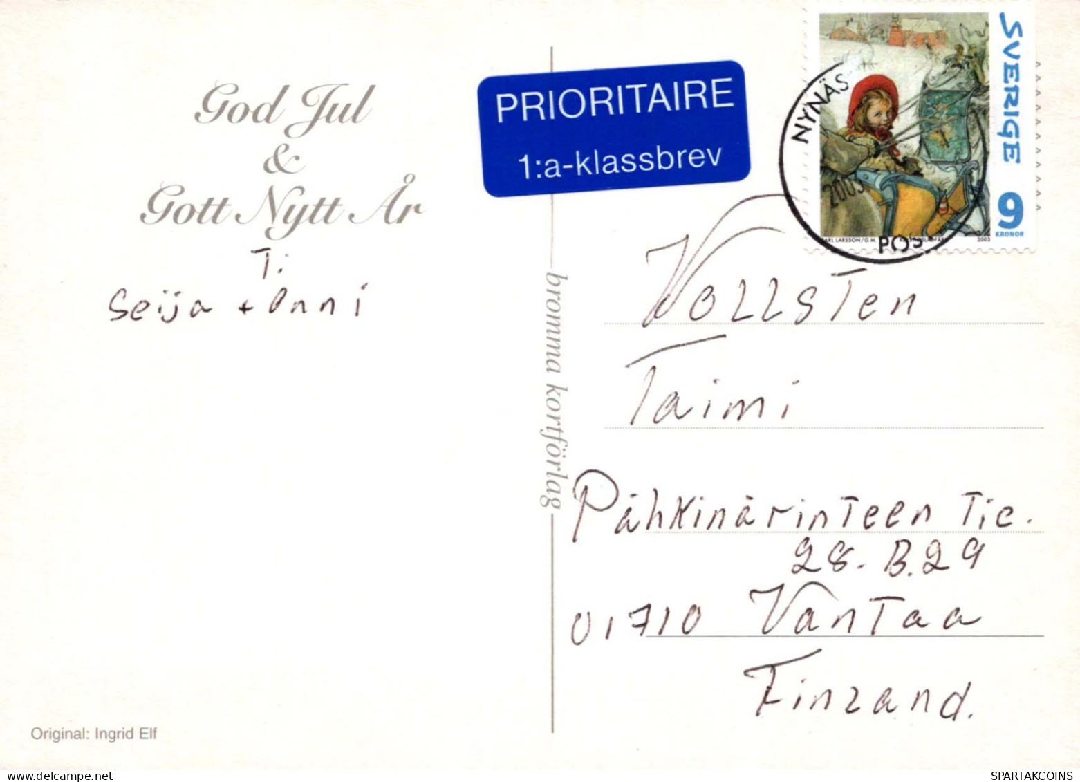 PÈRE NOËL Bonne Année Noël GNOME Vintage Carte Postale CPSM #PBL791.A - Santa Claus