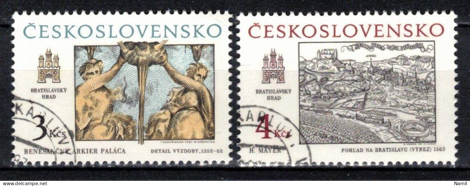 Tchécoslovaquie 1987 Mi 2928-9 (Yv 2739-40), Obliteré - Usados