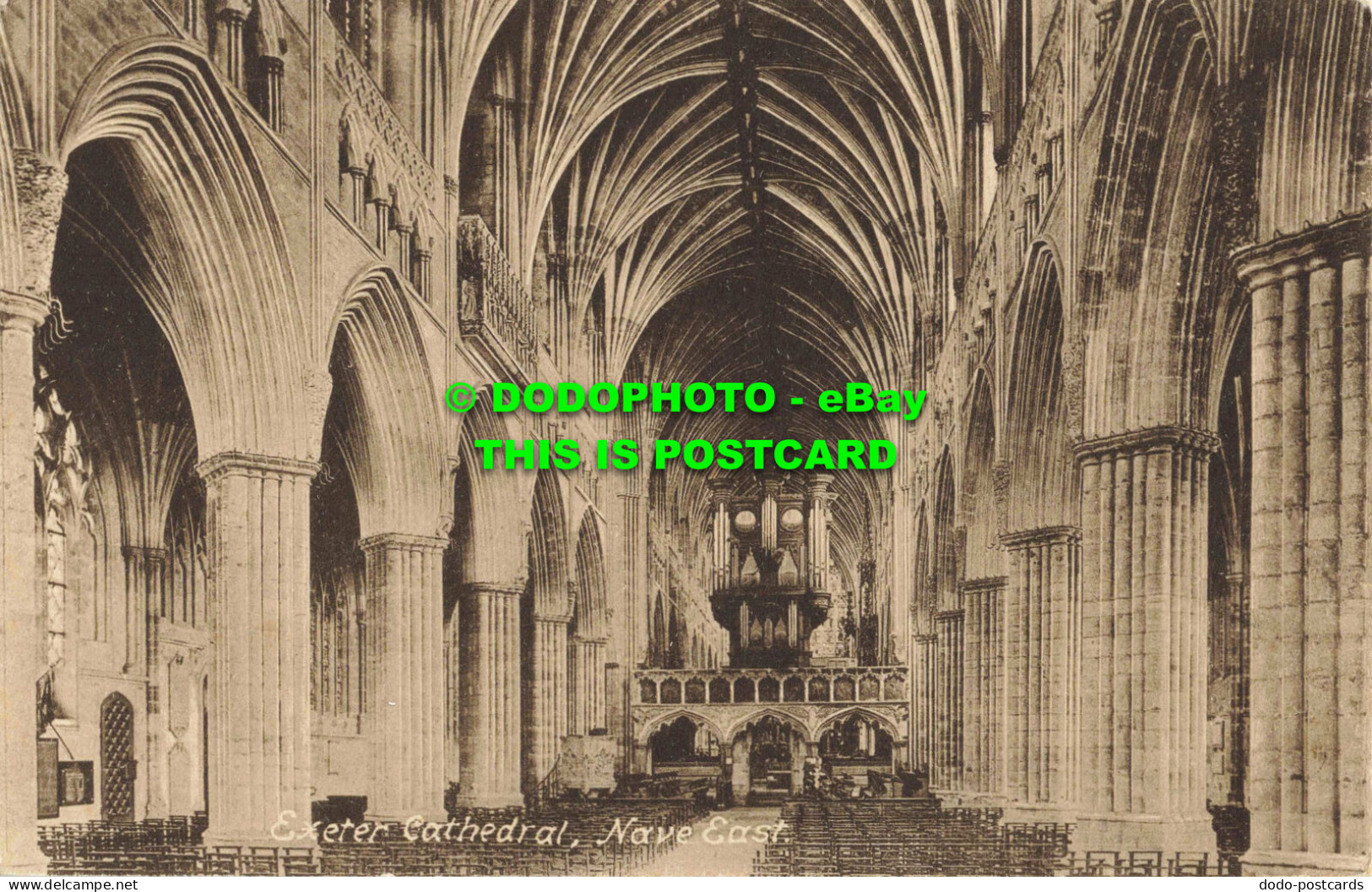 R561603 Exeter Cathedral. Nave East. F. Frith. No. 37998 - Monde