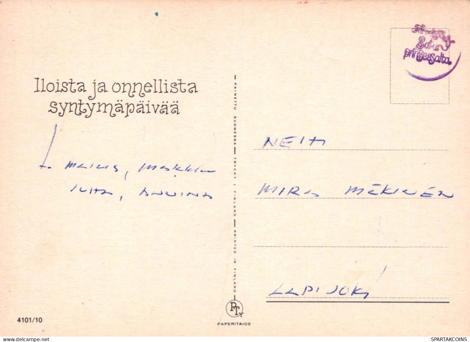 JOYEUX ANNIVERSAIRE 6 Ans FILLE ENFANTS Vintage Postal CPSM #PBT989.A - Birthday