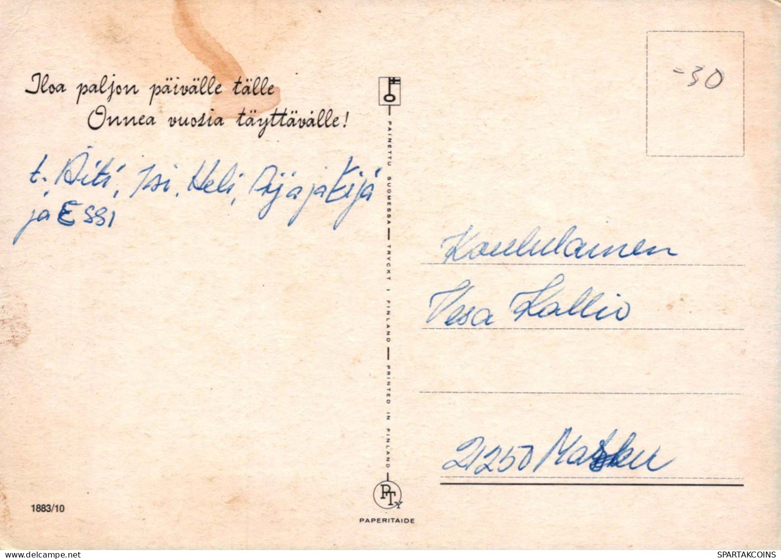 FELIZ CUMPLEAÑOS 10 Año De Edad NIÑO NIÑOS Vintage Tarjeta Postal CPSM #PBT877.A - Verjaardag