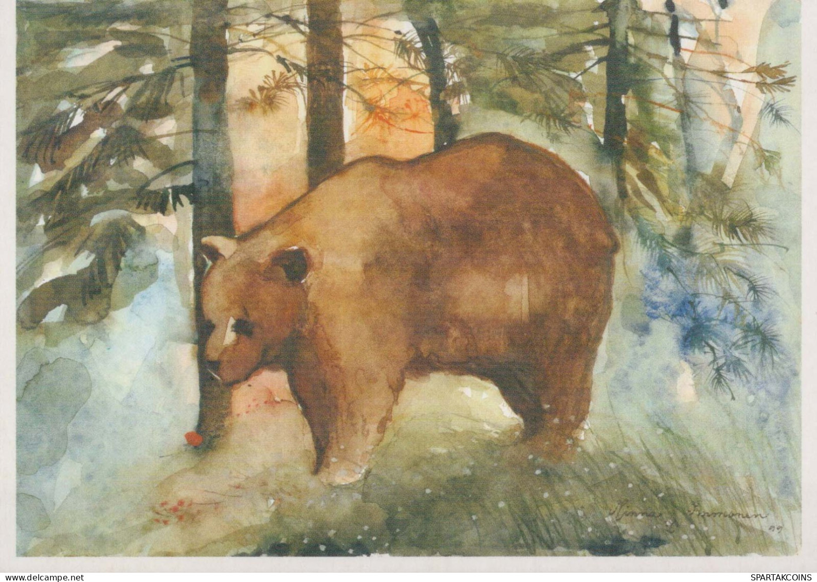BEAR Animals Vintage Postcard CPSM #PBS355.A - Ours