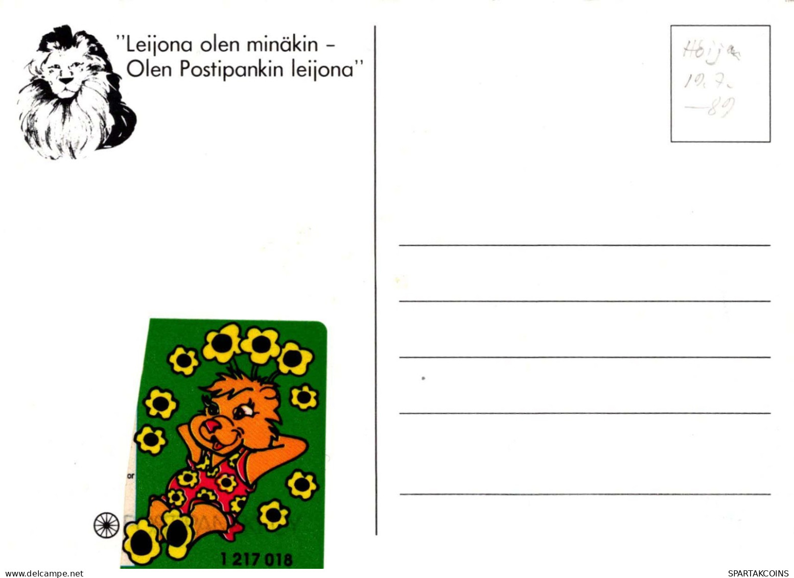 LEONE Animale Vintage Cartolina CPSM #PBS037.A - Lions