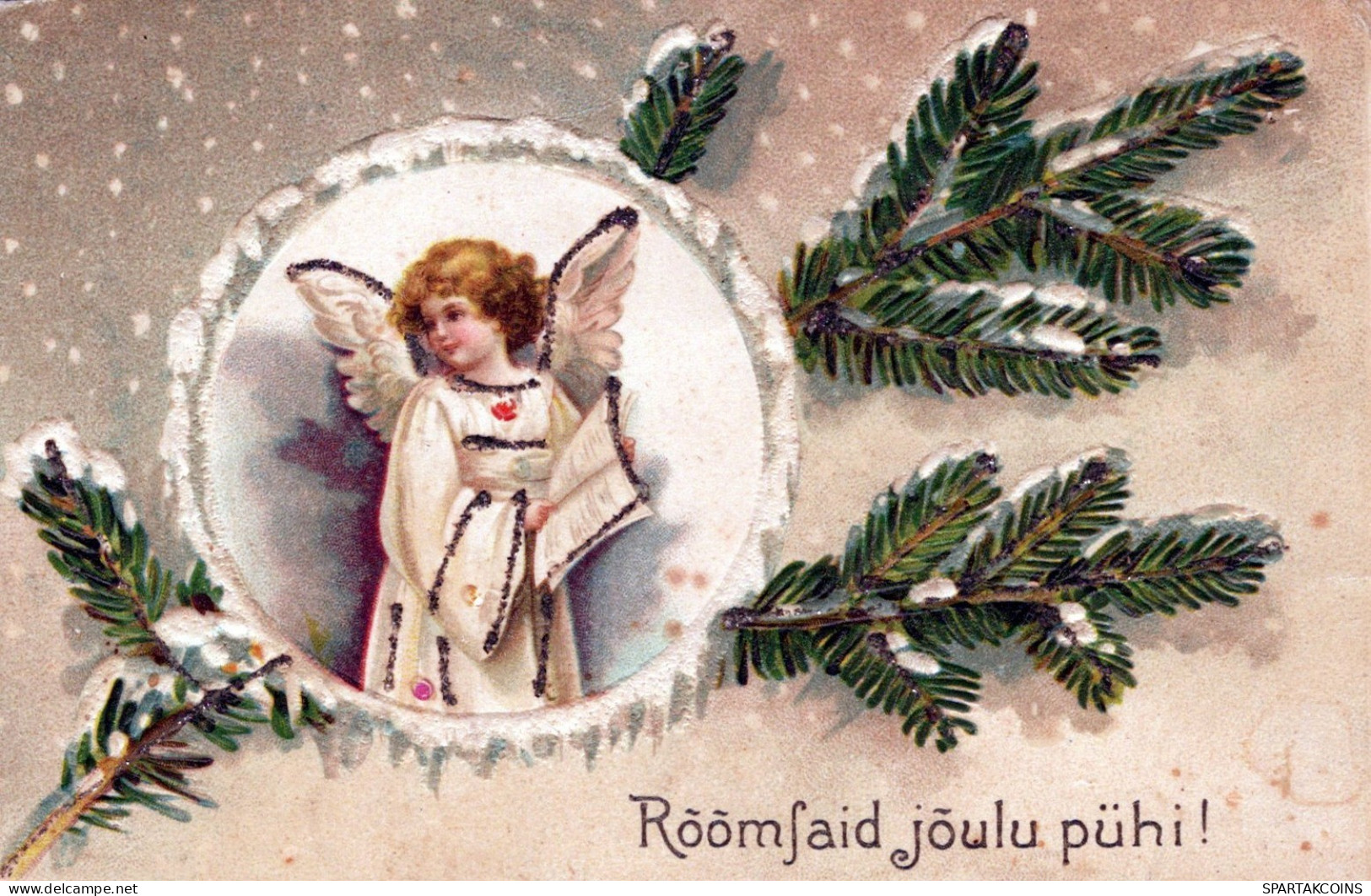 1904 ANGE NOËL Vintage Antique Carte Postale CPA #PAG667.A - Angels