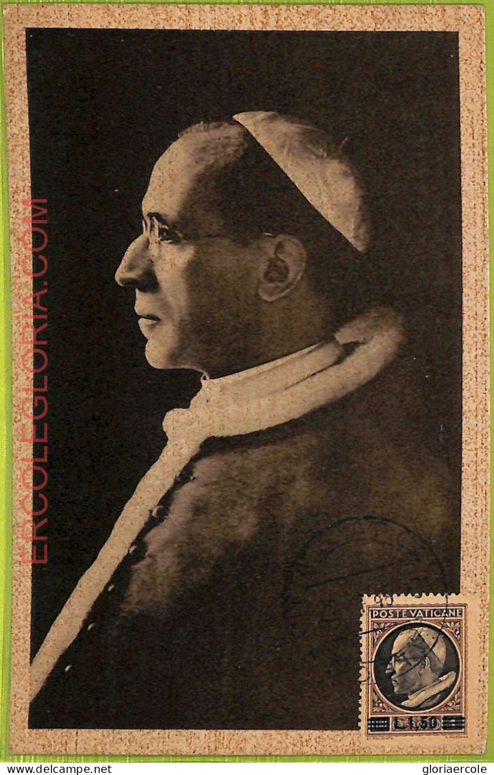 Ad3278 - VATICAN - Postal History - MAXIMUM CARD - 1948 - RELIGION, Pope - Christendom