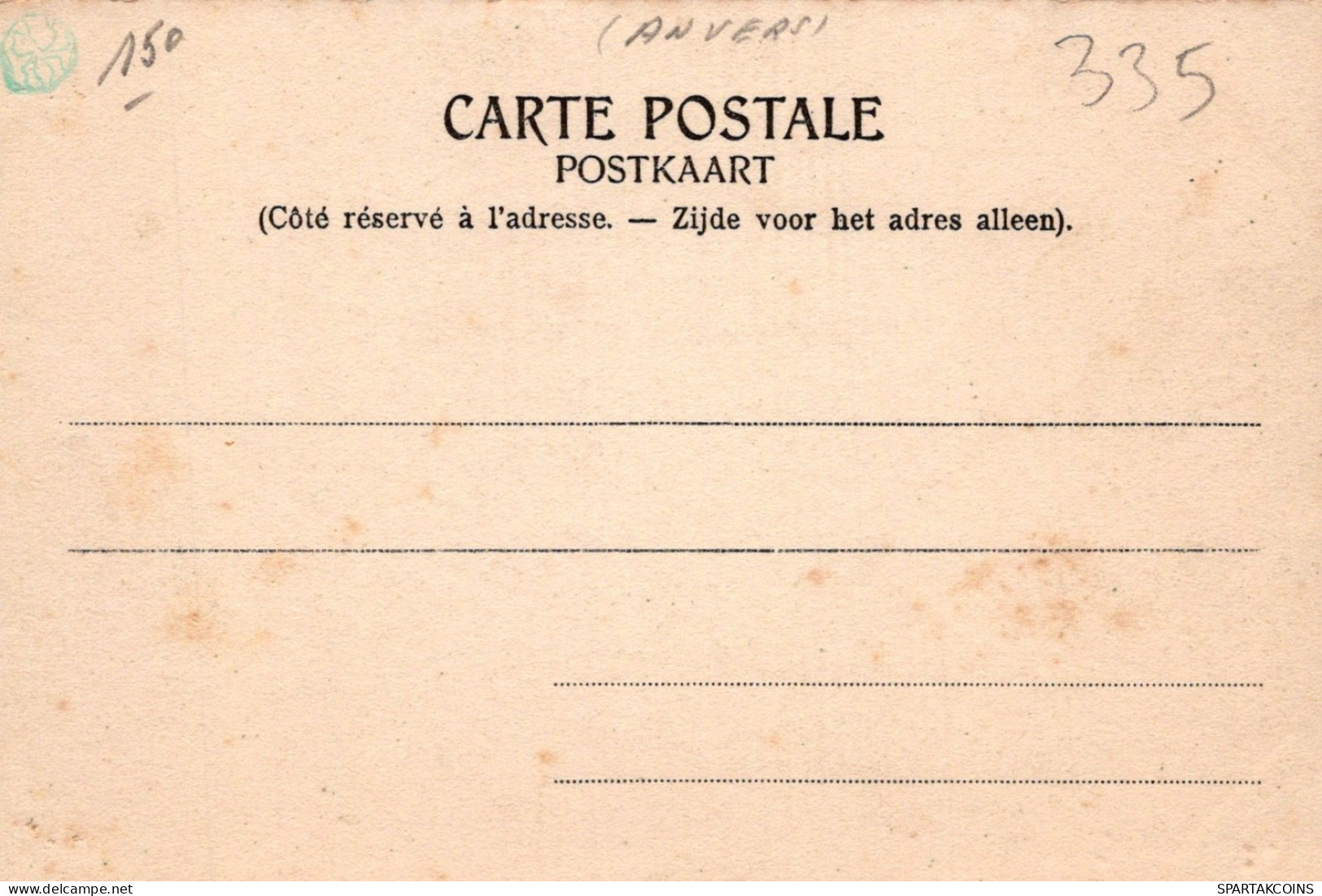 BELGIUM ANTWERPEN Postcard CPA Unposted #PAD291.A - Antwerpen