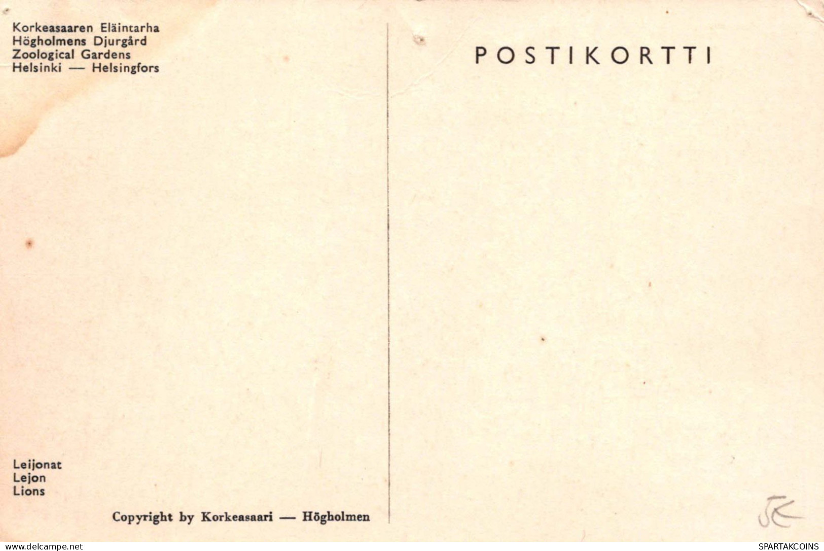 LION Vintage Carte Postale CPSMPF #PKG947.A - Leones