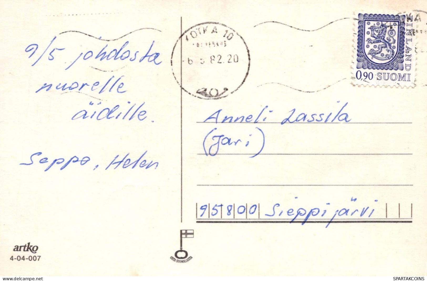 FLORES Vintage Tarjeta Postal CPSMPF #PKG105.A - Blumen