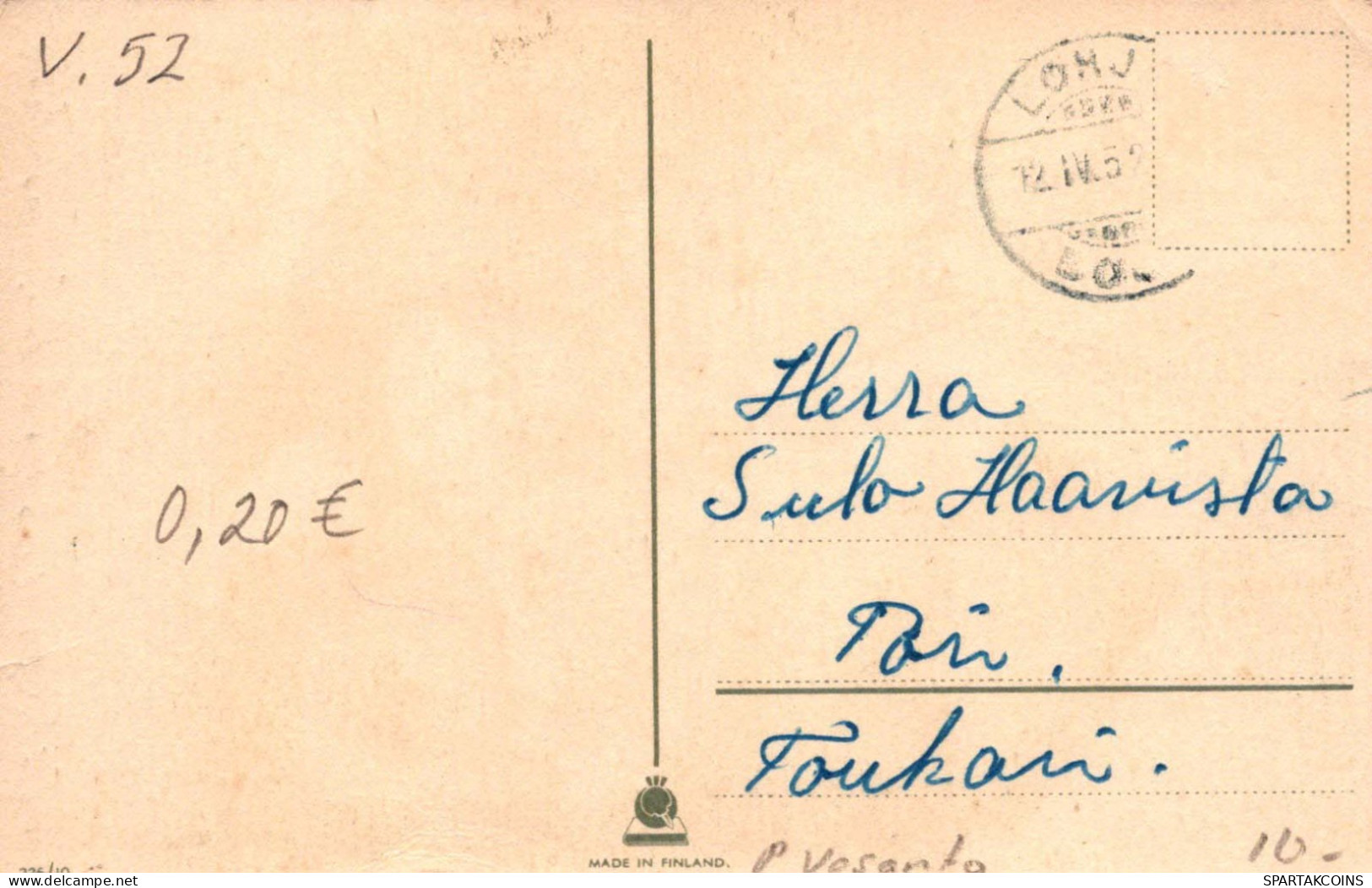 EASTER RABBIT EGG Vintage Postcard CPA #PKE286.A - Ostern