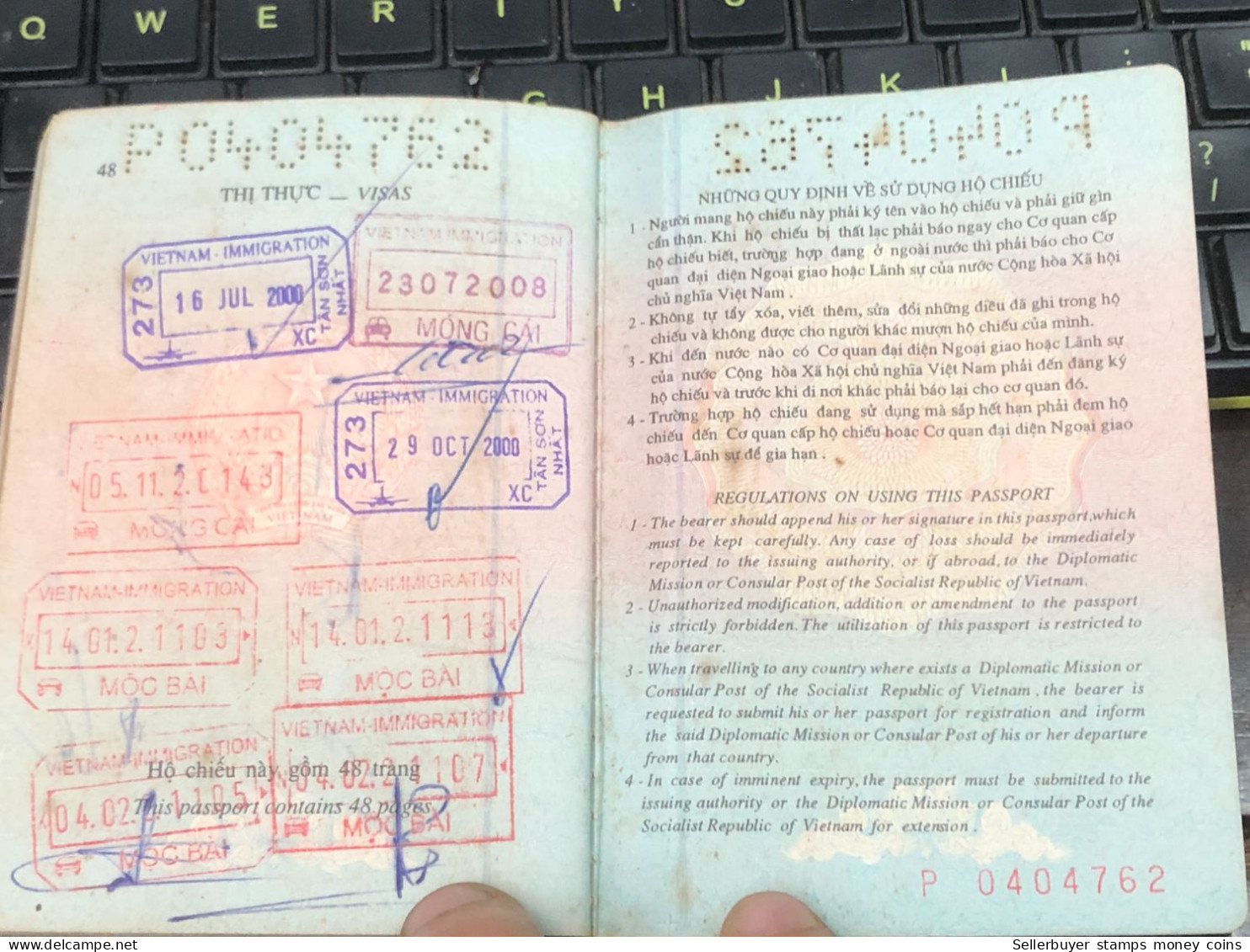 VIET NAMESE-OLD-ID PASSPORT VIET NAM-PASSPORT Is Still Good-name-hung Trung-2009-1pcs Book - Collections