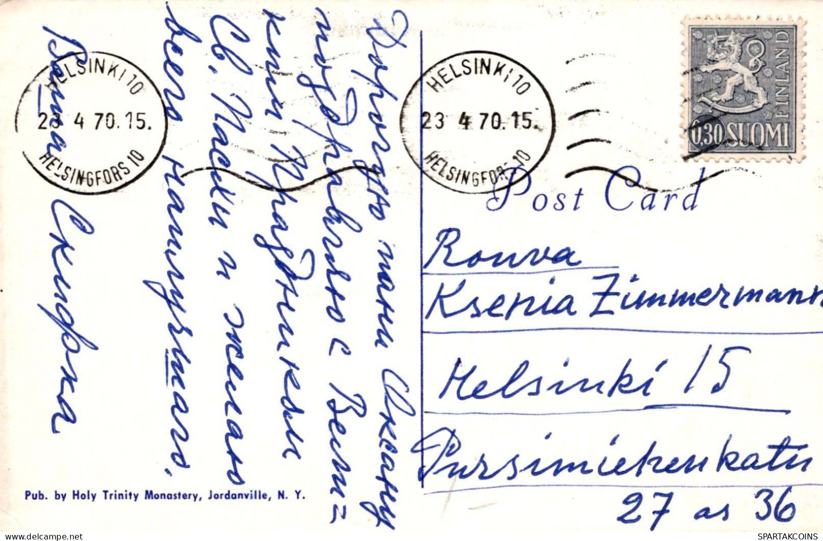 PASCUA IGLESIA Vintage Tarjeta Postal CPA #PKE247.A - Ostern