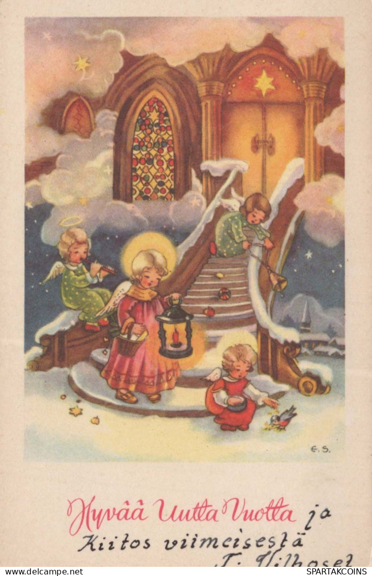 ANGEL Christmas Vintage Postcard CPSMPF #PKD765.A - Angeli