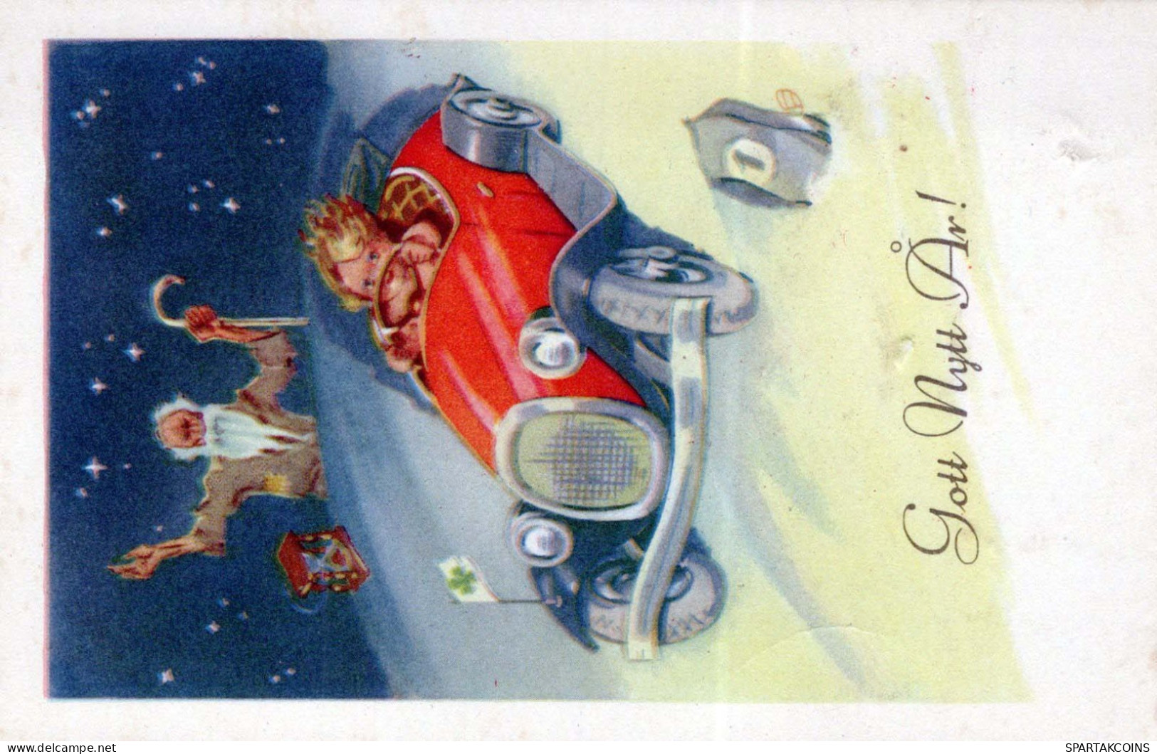 Buon Anno Natale UCCELLO Vintage Cartolina CPSMPF #PKD752.A - Neujahr
