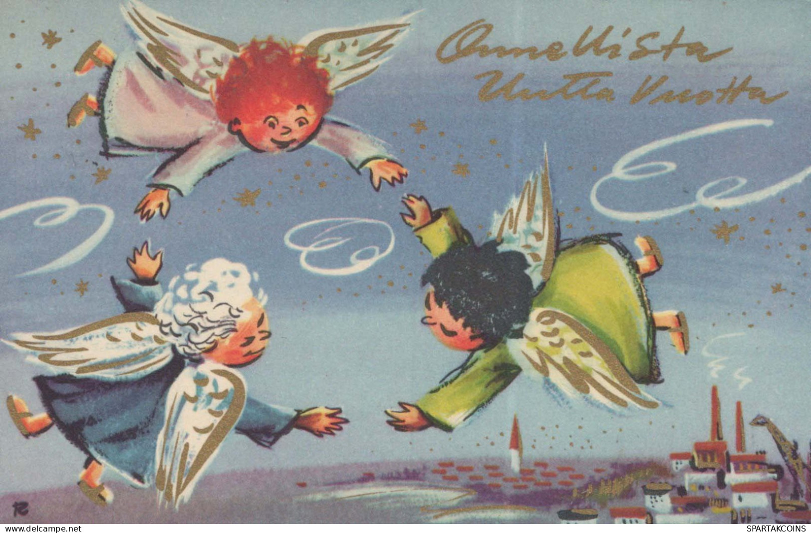ANGE Noël Vintage Carte Postale CPSMPF #PKD678.A - Angels