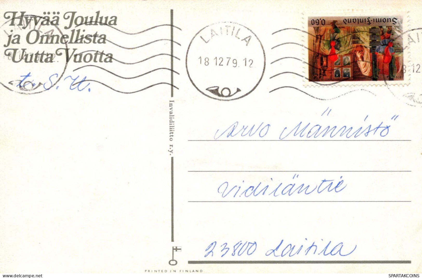 PÈRE NOËL Bonne Année Noël GNOME Vintage Carte Postale CPSMPF #PKD448.A - Santa Claus