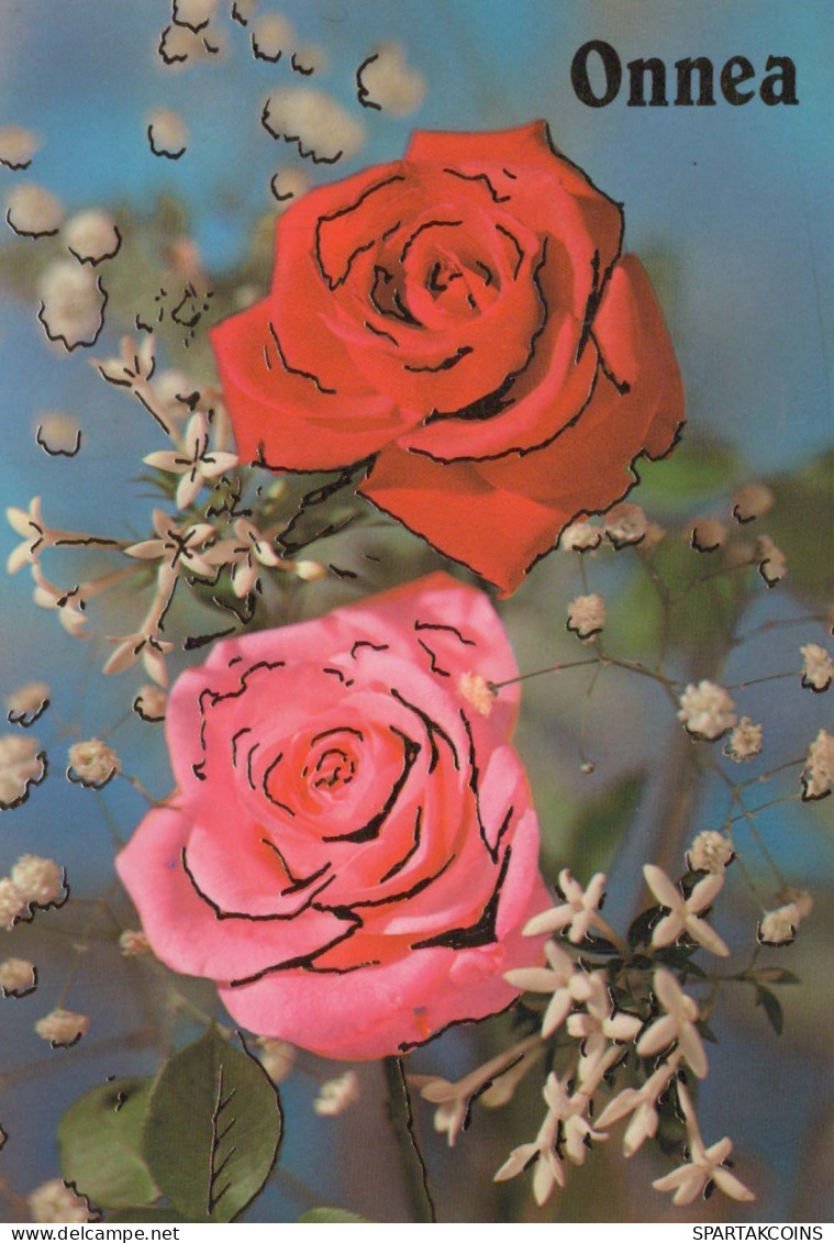 FIORI Vintage Cartolina CPSM #PBZ436.A - Flores