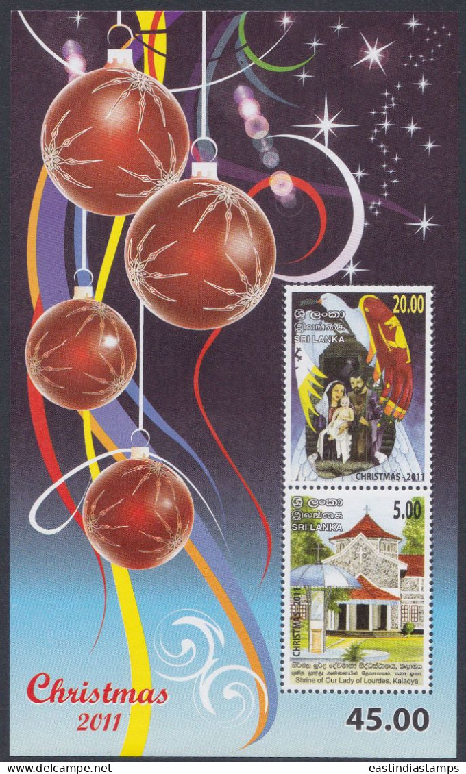 Sri Lanka 2011 MNH MS Christmas, Festival, Religion, Stars, Christianity, Miniature Sheet - Sri Lanka (Ceylan) (1948-...)