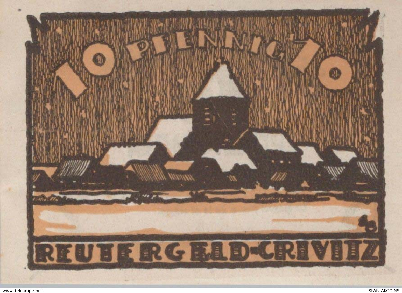 10 PFENNIG 1922 Stadt CRIVITZ Mecklenburg-Schwerin UNC DEUTSCHLAND #PA413 - [11] Local Banknote Issues