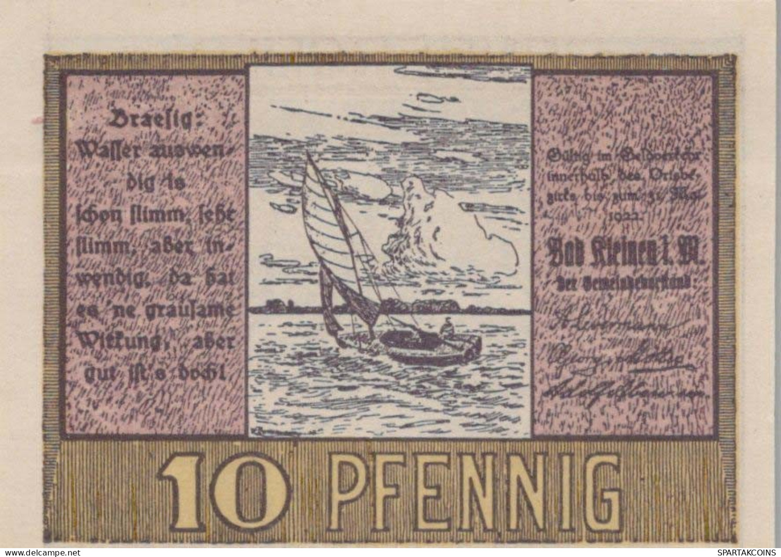 10 PFENNIG 1922 Stadt BAD KLEINEN Mecklenburg-Schwerin UNC DEUTSCHLAND #PI495 - [11] Local Banknote Issues