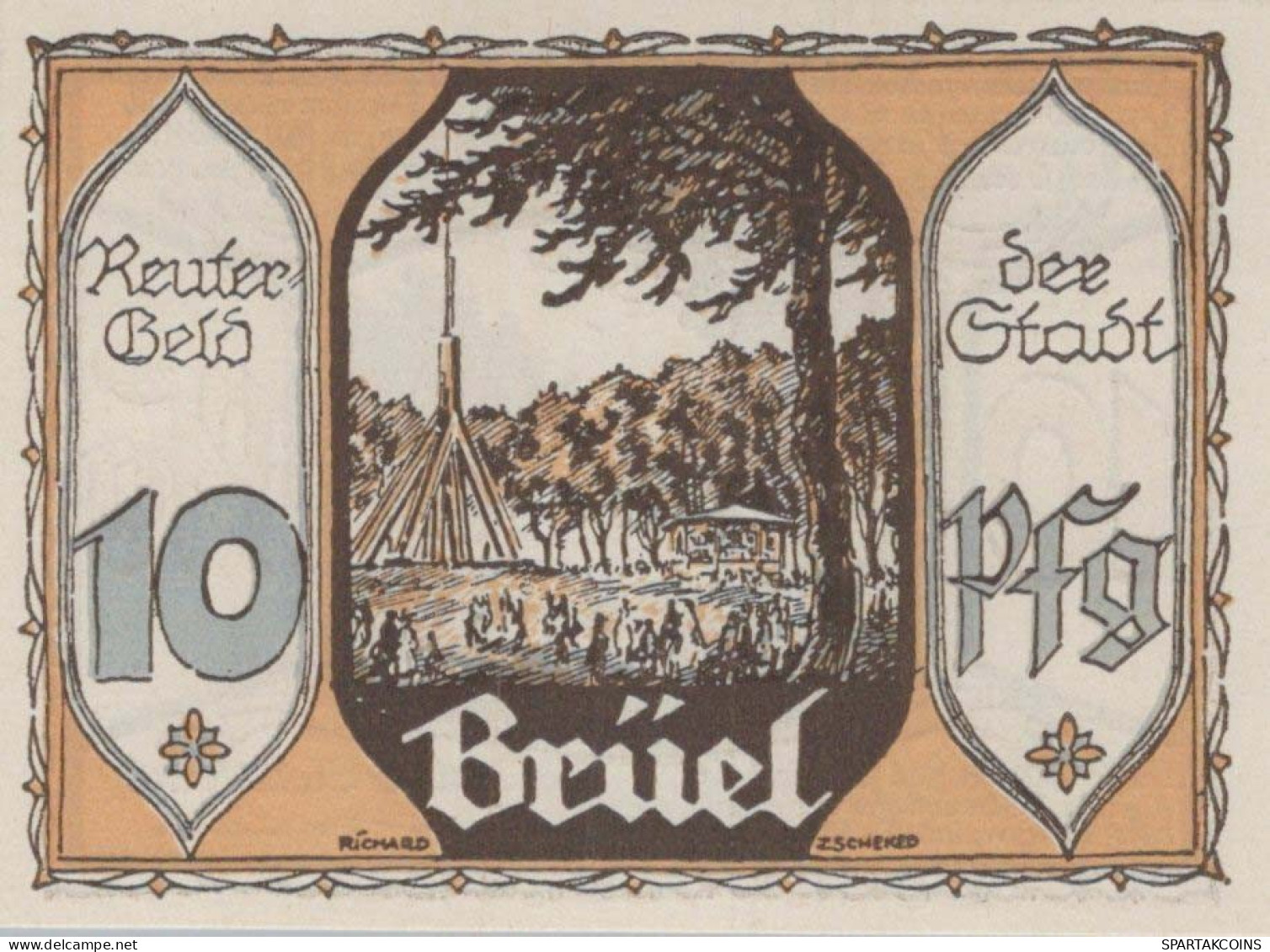 10 PFENNIG 1922 Stadt BRÜEL Mecklenburg-Schwerin DEUTSCHLAND Notgeld #PJ129 - [11] Local Banknote Issues