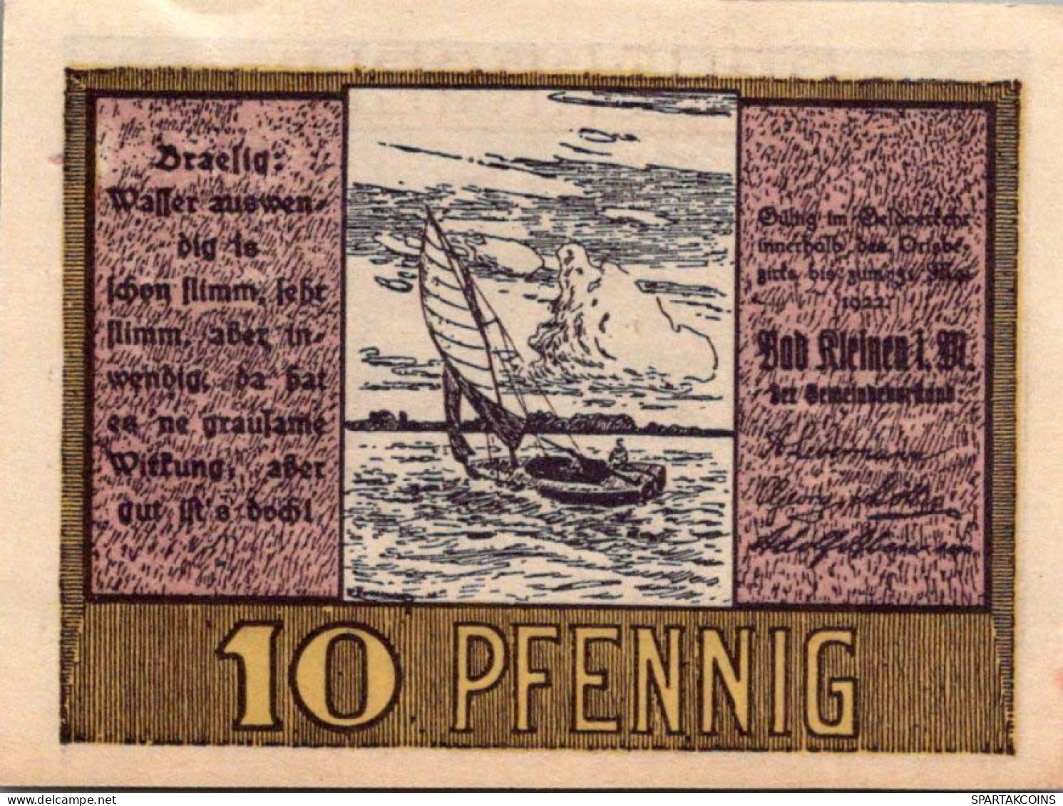 10 PFENNIG 1922 Stadt BAD KLEINEN Mecklenburg-Schwerin UNC DEUTSCHLAND #PI494 - [11] Local Banknote Issues