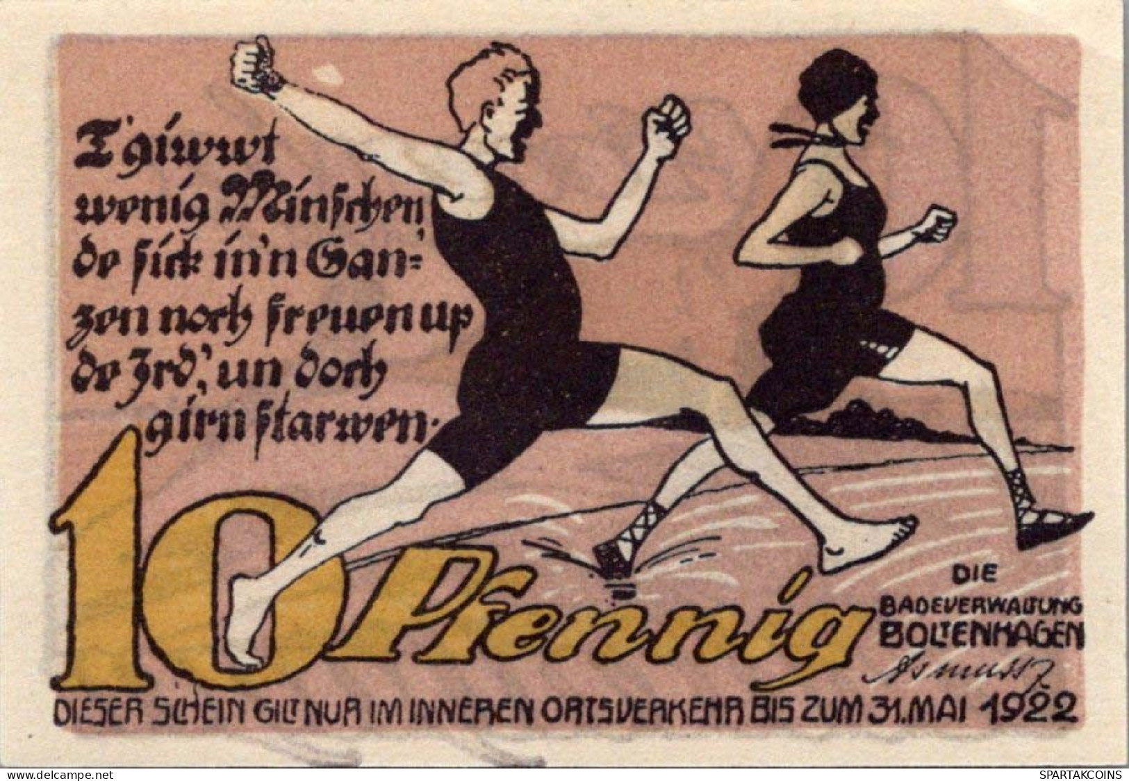 10 PFENNIG 1922 Stadt BOLTENHAGEN Mecklenburg-Schwerin UNC DEUTSCHLAND #PI990 - [11] Local Banknote Issues