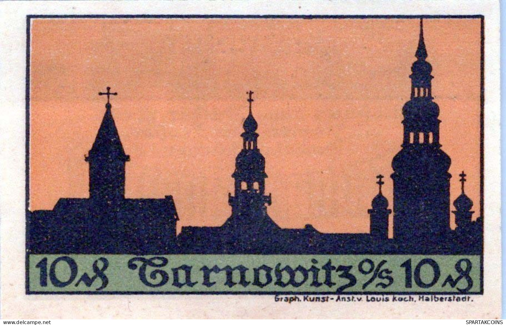 10 PFENNIG 1921 Stadt TARNOWITZ Oberen Silesia UNC DEUTSCHLAND Notgeld #PI131 - [11] Local Banknote Issues