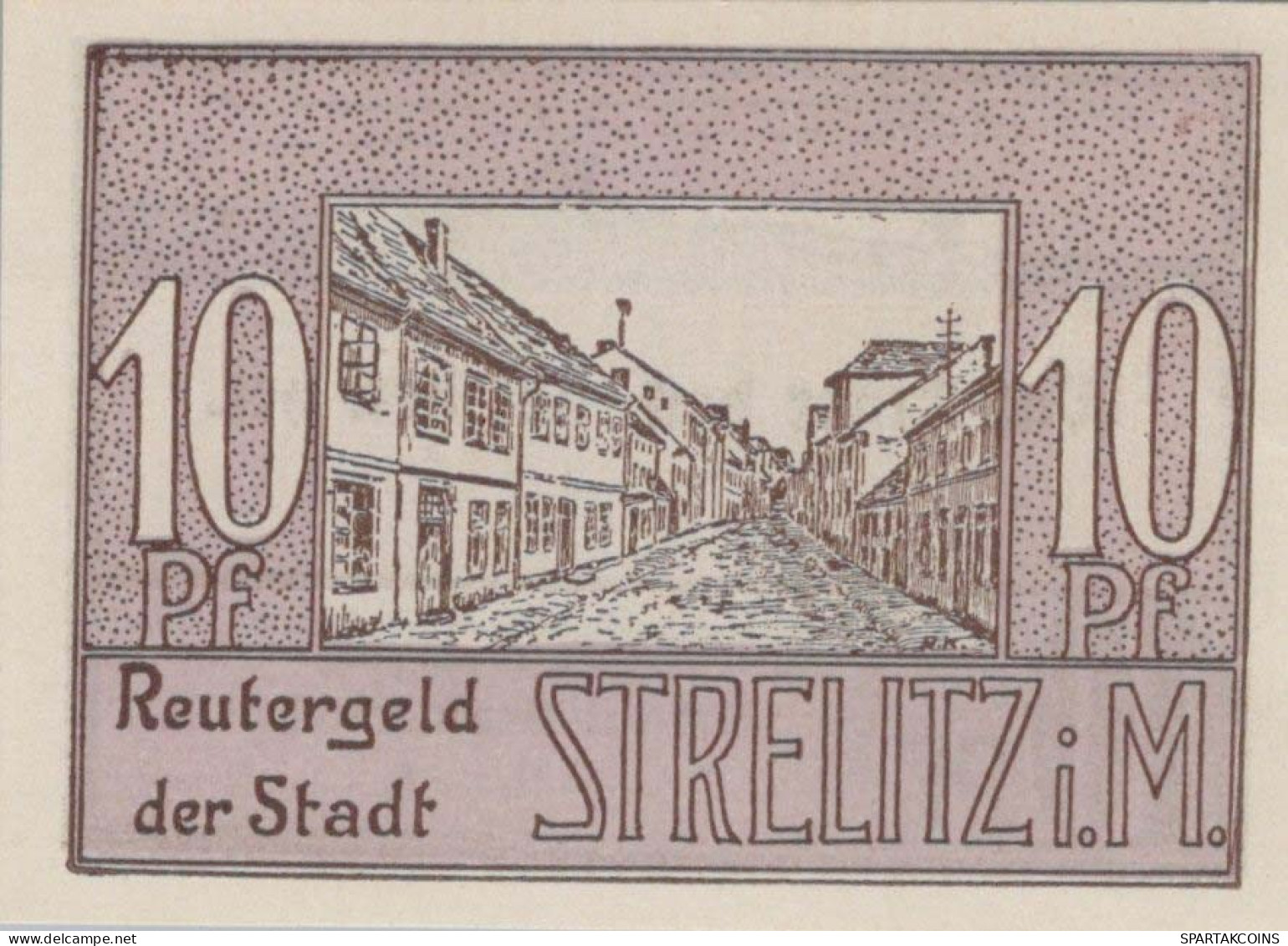 10 PFENNIG 1921 Stadt STRELITZ Mecklenburg-Strelitz UNC DEUTSCHLAND #PI980 - [11] Local Banknote Issues