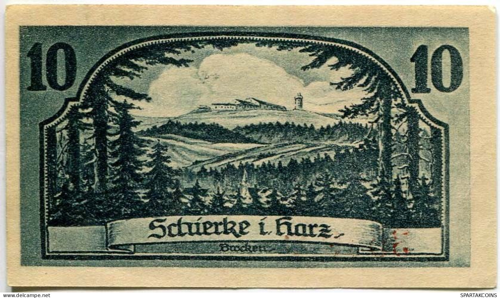 10 PFENNIG 1921 Stadt SCHIERKE Saxony DEUTSCHLAND Notgeld Papiergeld Banknote #PL936 - [11] Local Banknote Issues