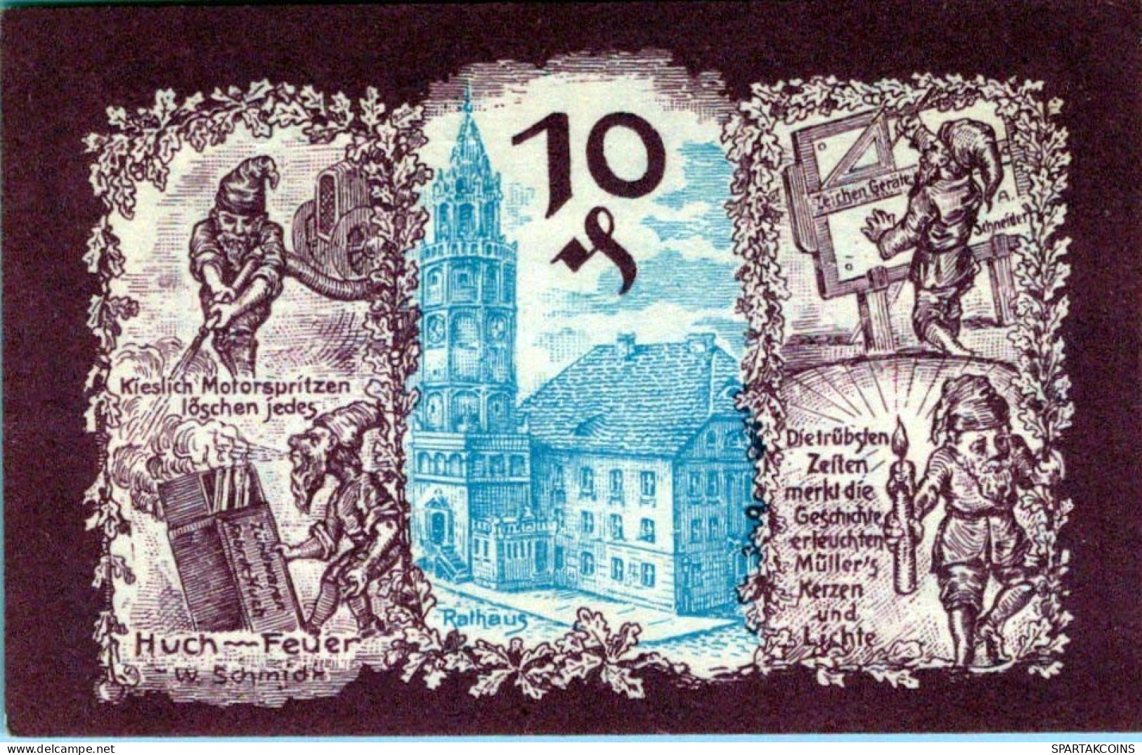 10 PFENNIG 1921 Stadt PATSCHKAU Oberen Silesia UNC DEUTSCHLAND Notgeld #PB502 - [11] Local Banknote Issues