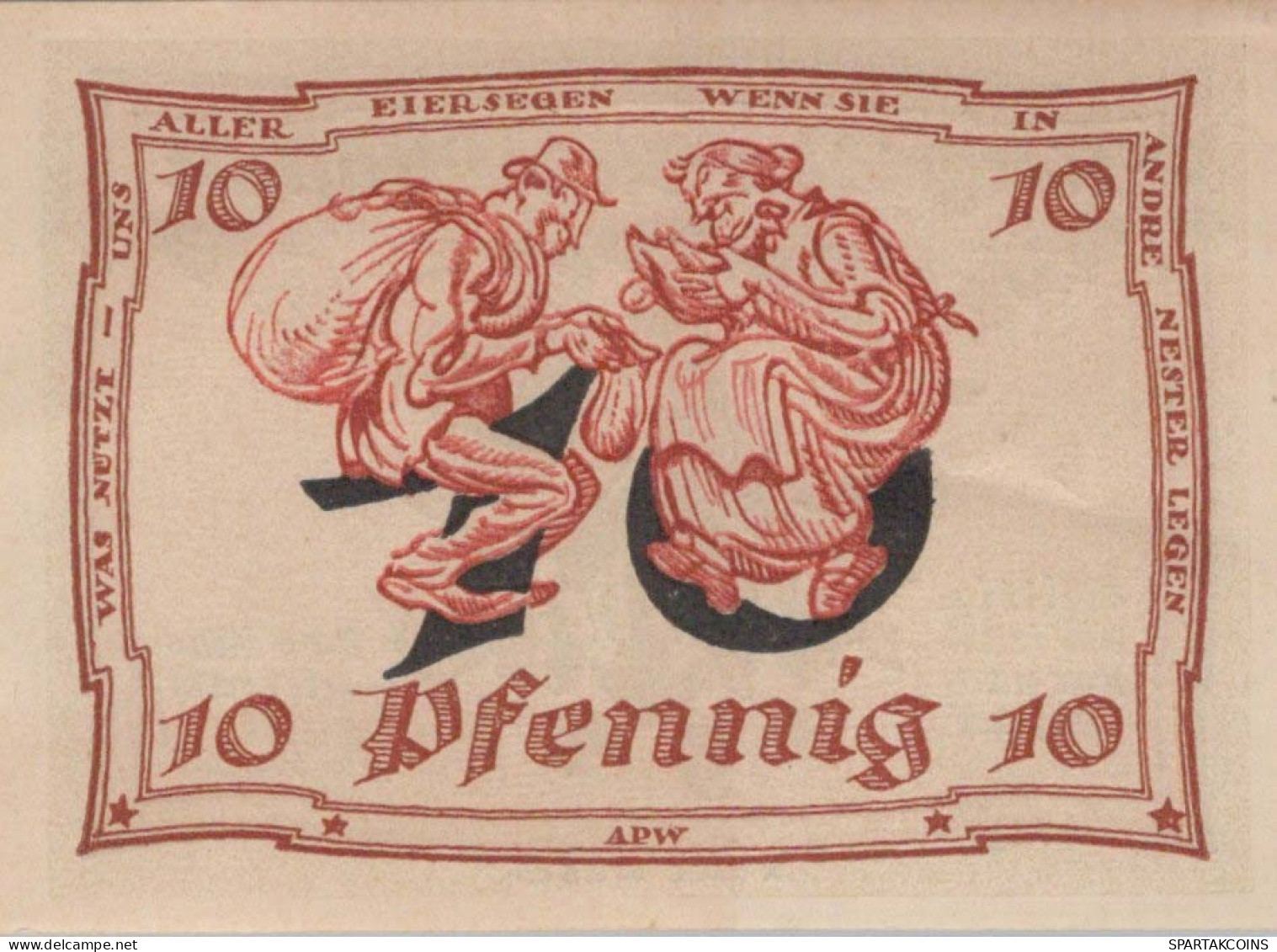 10 PFENNIG 1921 Stadt ARNSTADT Thuringia DEUTSCHLAND Notgeld Banknote #PF390 - [11] Emissioni Locali