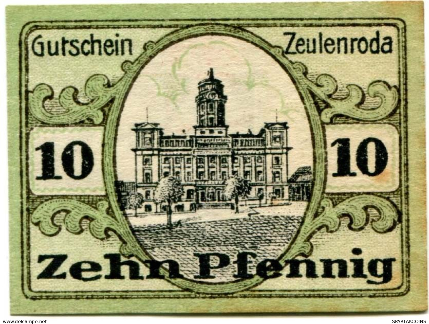 10 PFENNIG 1920 Stadt ZEULENRODA Reuss DEUTSCHLAND Notgeld Papiergeld Banknote #PL597 - [11] Emissions Locales