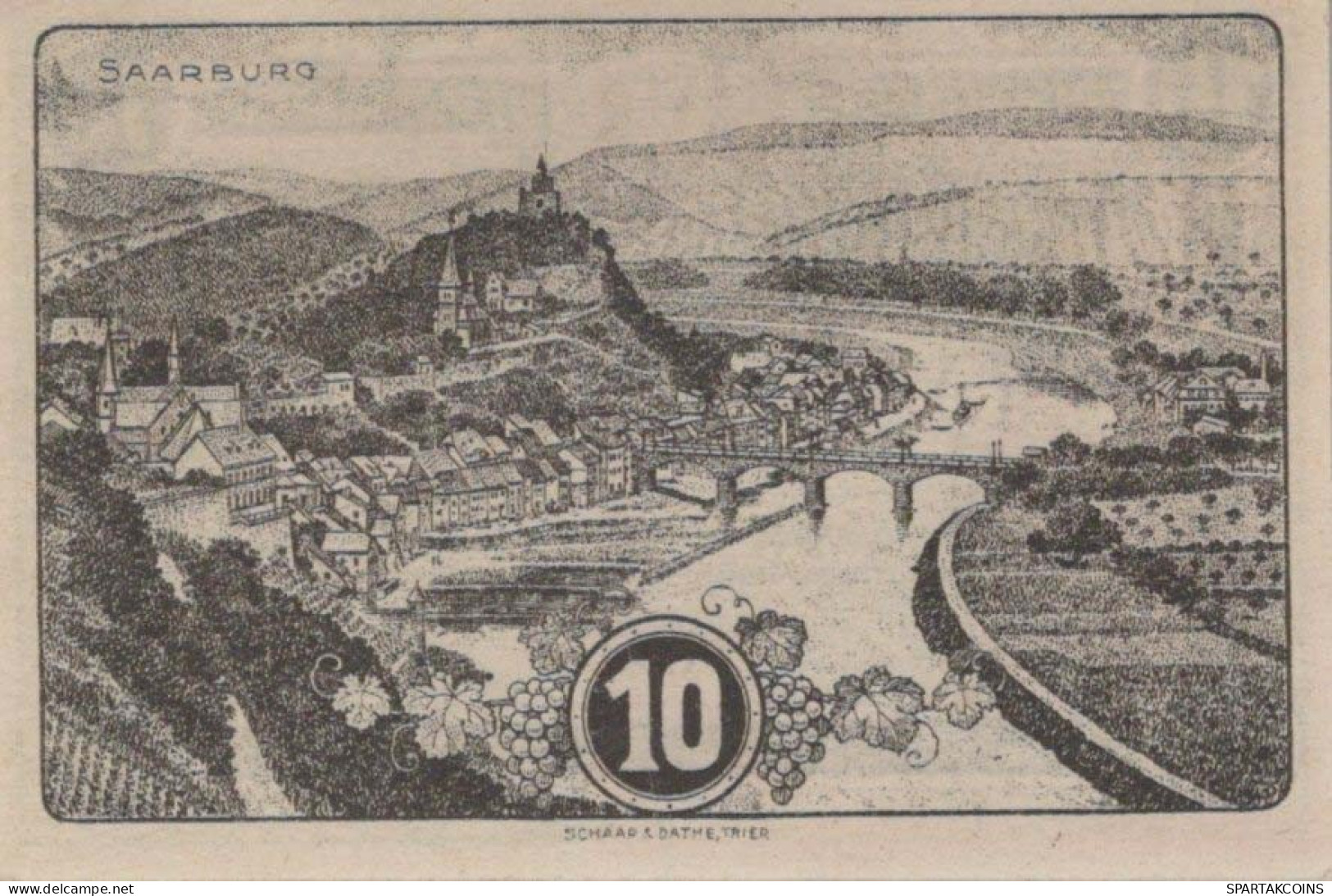 10 PFENNIG 1920 Stadt SAARBURG Rhine UNC DEUTSCHLAND Notgeld Banknote #PJ056 - Lokale Ausgaben