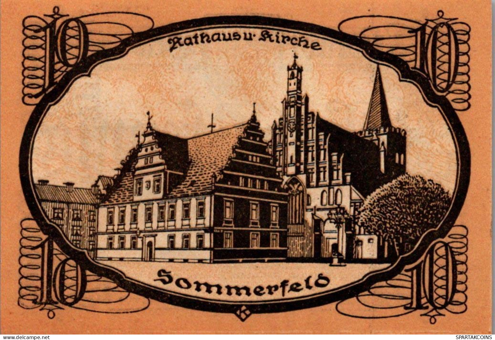 10 PFENNIG 1920 Stadt SOMMERFELD Brandenburg UNC DEUTSCHLAND Notgeld #PI589 - Lokale Ausgaben