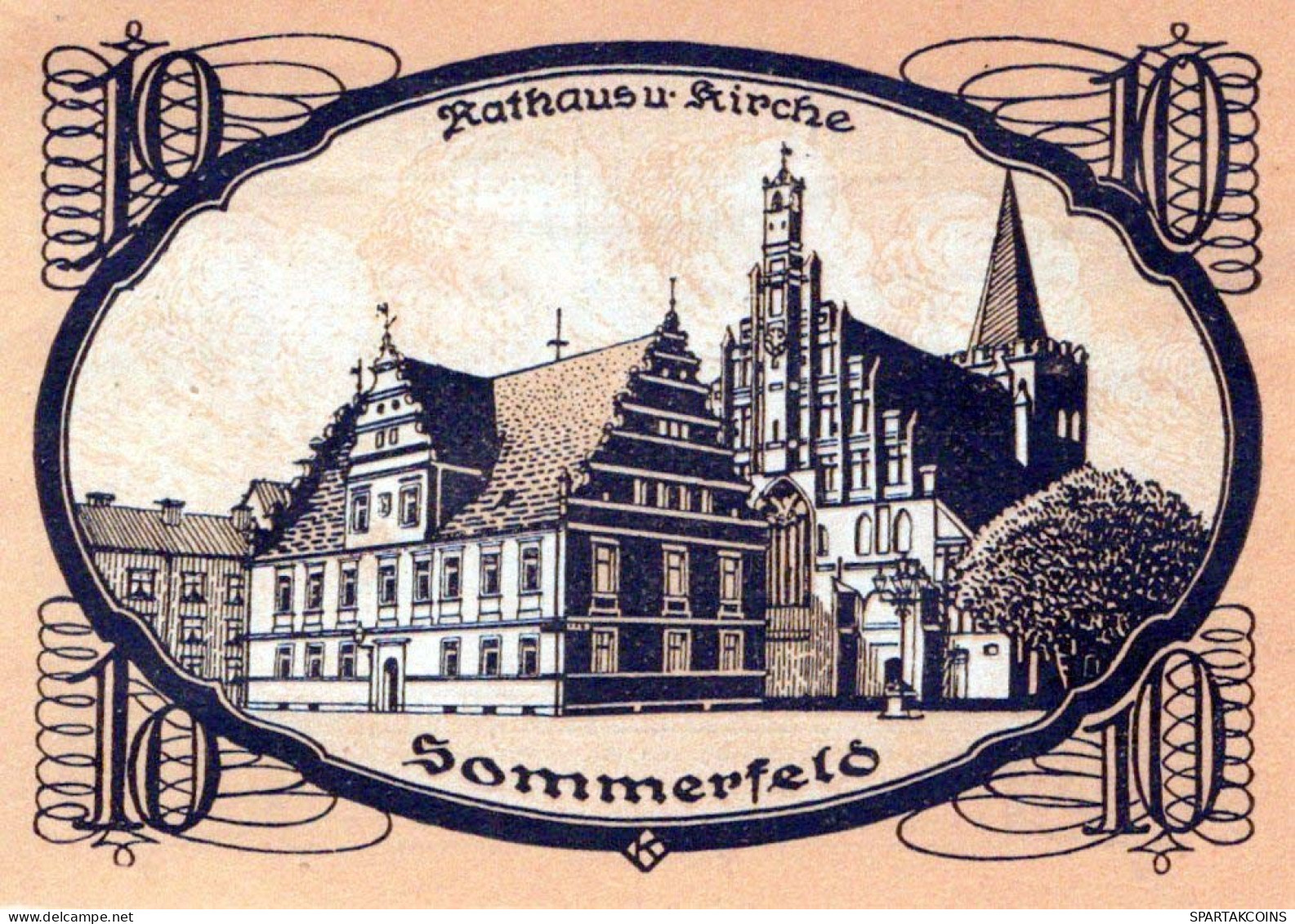 10 PFENNIG 1920 Stadt SOMMERFELD Brandenburg UNC DEUTSCHLAND Notgeld #PI588 - Lokale Ausgaben