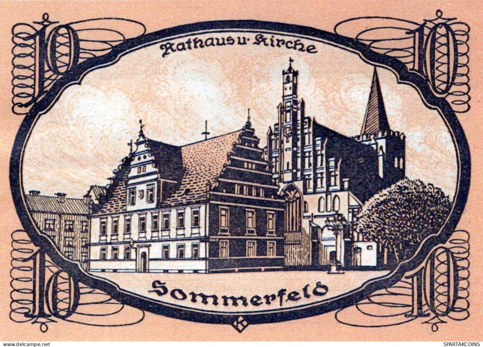 10 PFENNIG 1920 Stadt SOMMERFELD Brandenburg UNC DEUTSCHLAND Notgeld #PH941 - Lokale Ausgaben