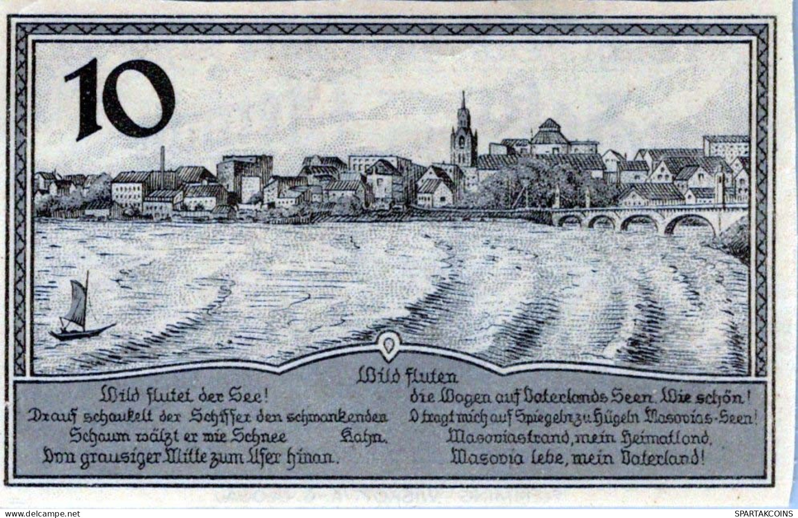 10 PFENNIG 1920 Stadt LYCK East PRUSSLAND UNC DEUTSCHLAND Notgeld Banknote #PC700 - Lokale Ausgaben