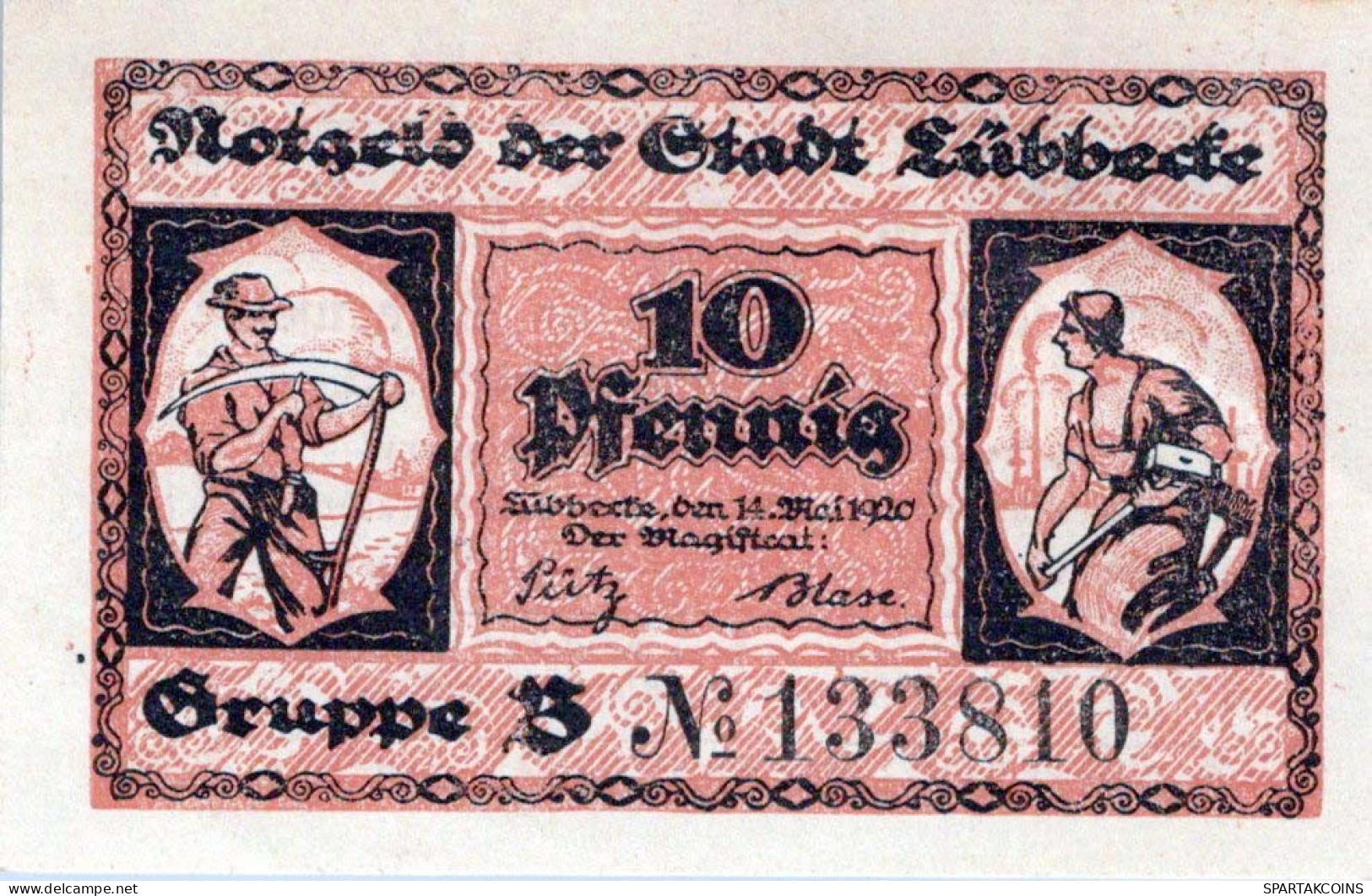 10 PFENNIG 1920 Stadt LÜBBECKE Westphalia UNC DEUTSCHLAND Notgeld #PI676 - Lokale Ausgaben