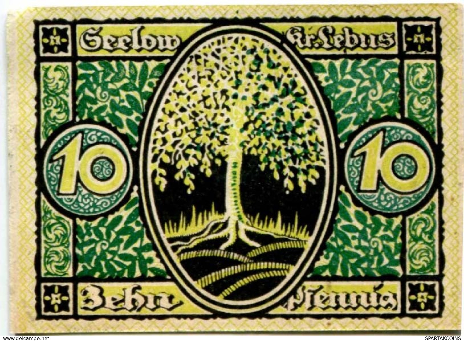 10 PFENNIG 1920 Stadt LEBUS Brandenburg DEUTSCHLAND Notgeld Papiergeld Banknote #PL609 - Lokale Ausgaben
