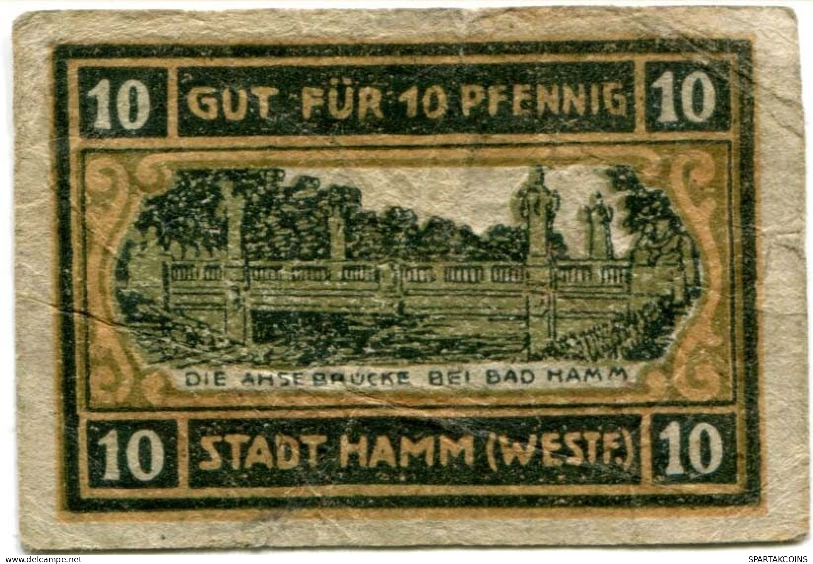 10 PFENNIG 1920 Stadt HAMM Westphalia DEUTSCHLAND Notgeld Papiergeld Banknote #PL600 - [11] Emissions Locales