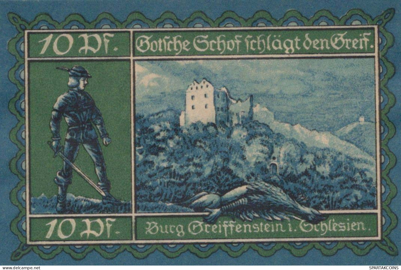 10 PFENNIG 1920 Stadt GREIFFENBERG Niedrigeren Silesia DEUTSCHLAND Notgeld #PF825 - Lokale Ausgaben