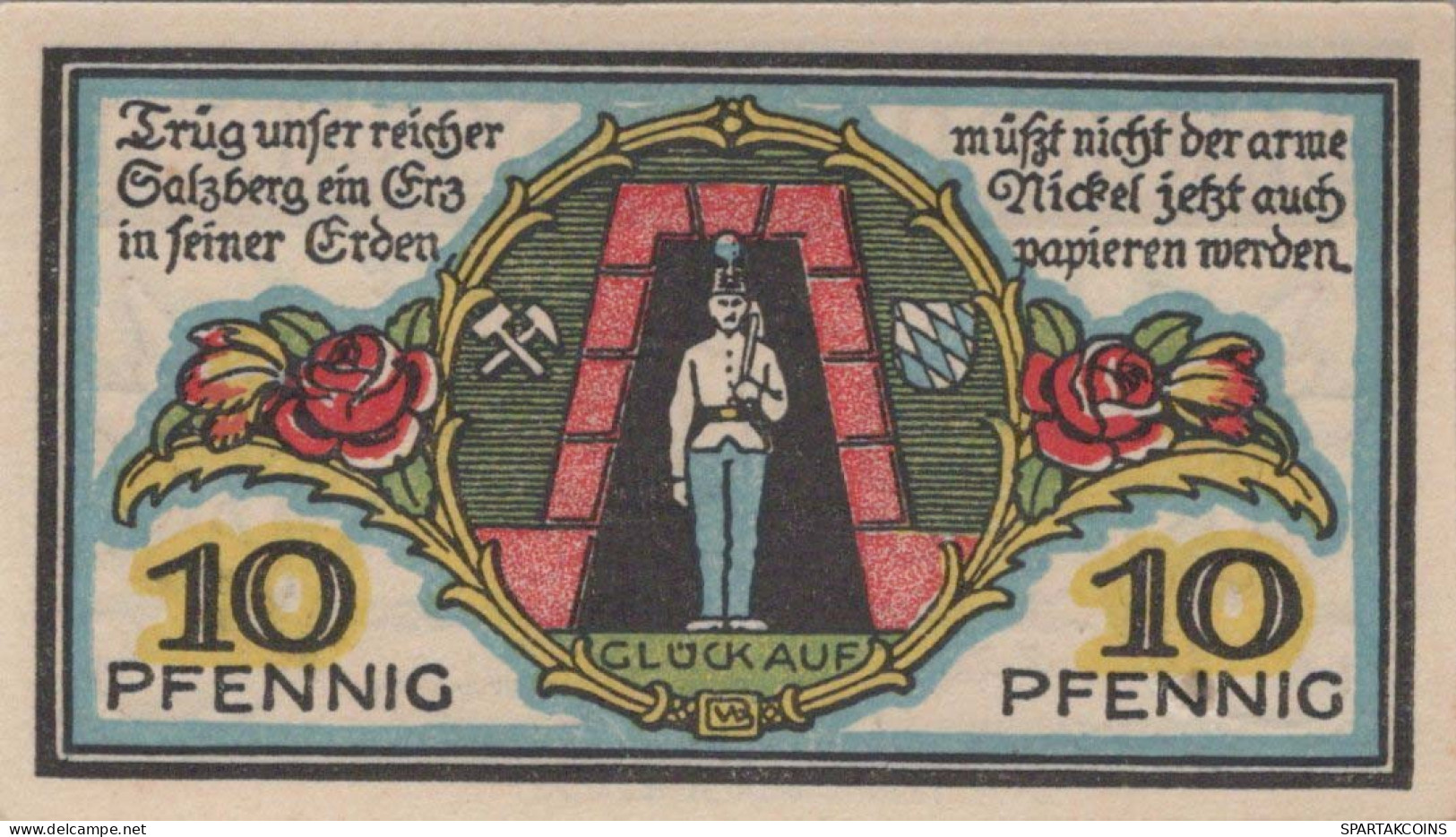 10 PFENNIG 1920 Stadt BERCHTESGADEN Bavaria UNC DEUTSCHLAND Notgeld #PH653 - [11] Lokale Uitgaven