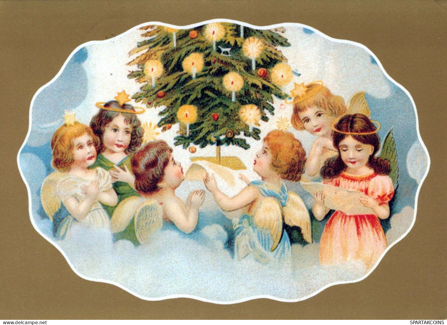 ANGEL Happy New Year Christmas Vintage Postcard CPSM #PAS767.GB - Angels