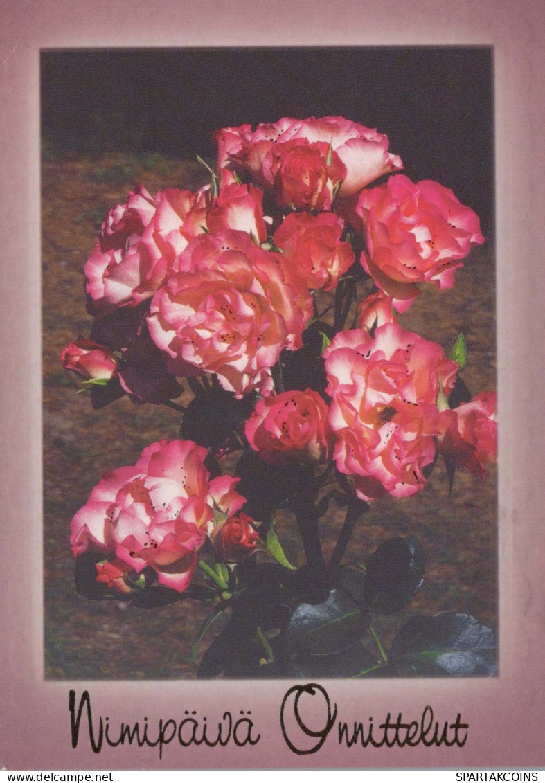 FLOWERS Vintage Postcard CPSM #PAR736.GB - Flores