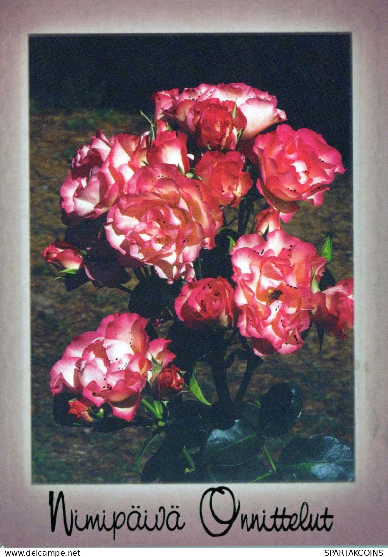 FLOWERS Vintage Postcard CPSM #PAR736.GB - Flores